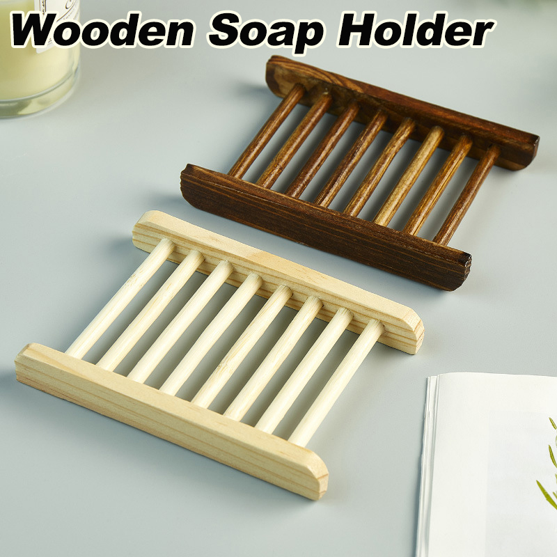 Soap Dish Draining - أطباق للصابون الخشبي صينية حامل صابون
