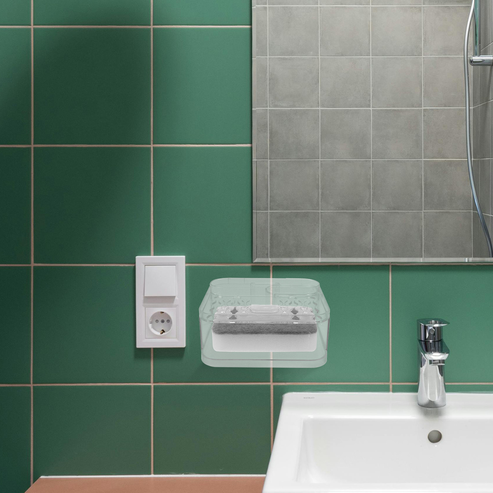 Soap Dish Draining - حامل صابون مثبت على الحائط بطبقتين