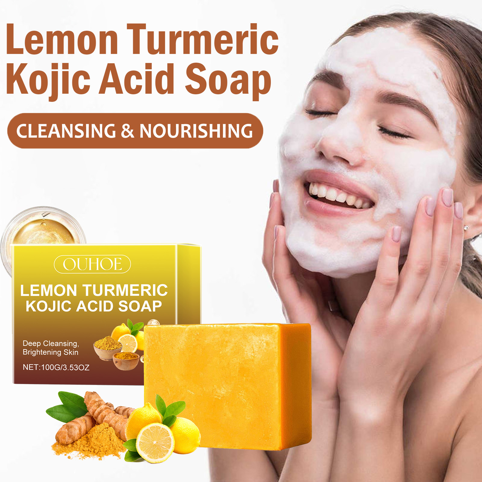 Soap Making Olive Oil - الليمون الكركم حمض الكوجيك الصابون اشراق