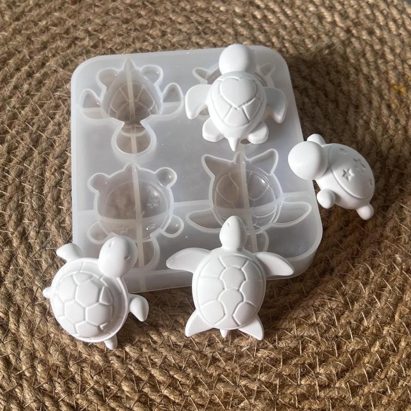 Melt Pour Soap Base - قوالب سيليكون على شكل أربعة سلاحف