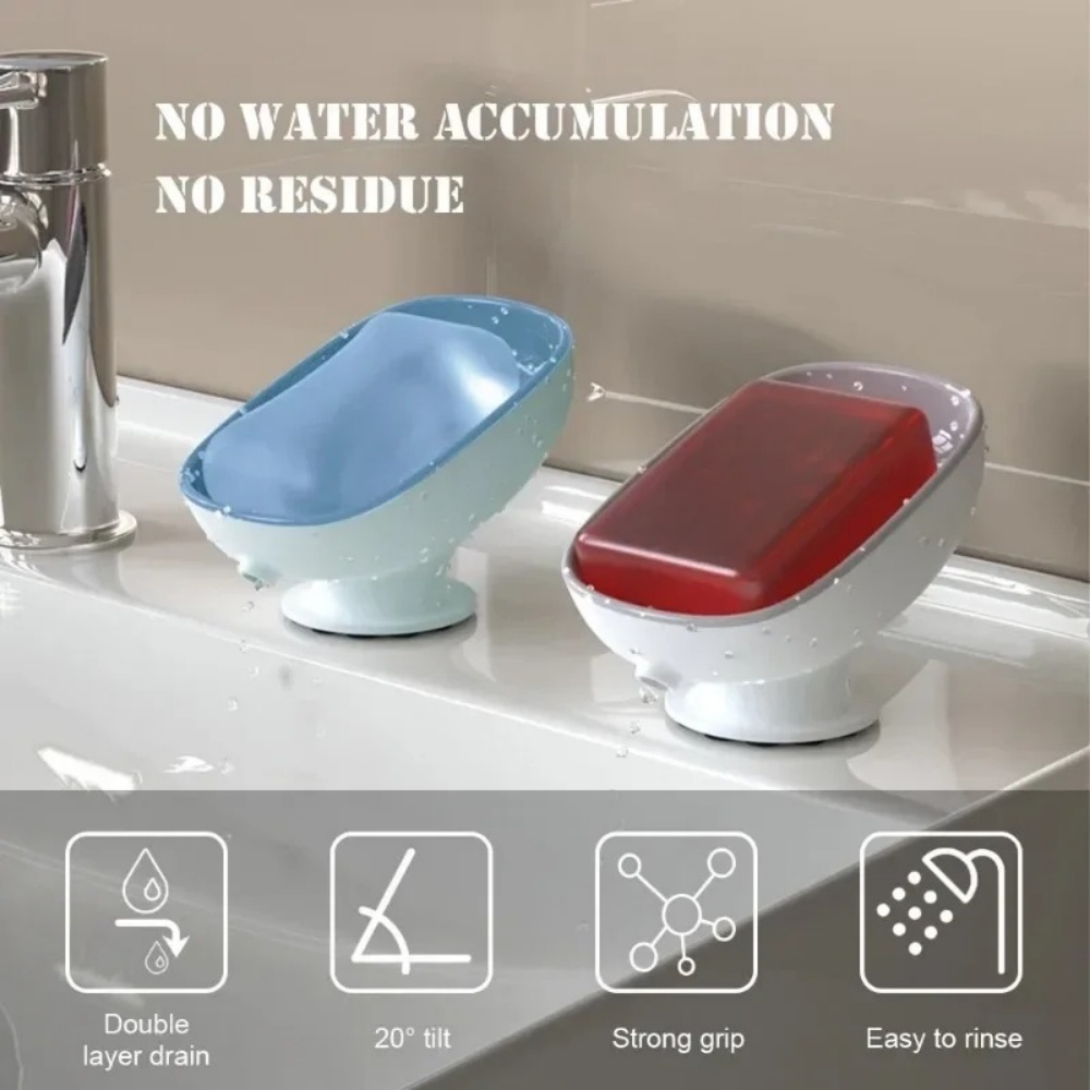 Soap Dish Draining - حامل صابون للحمام بشفط فائق، حامل