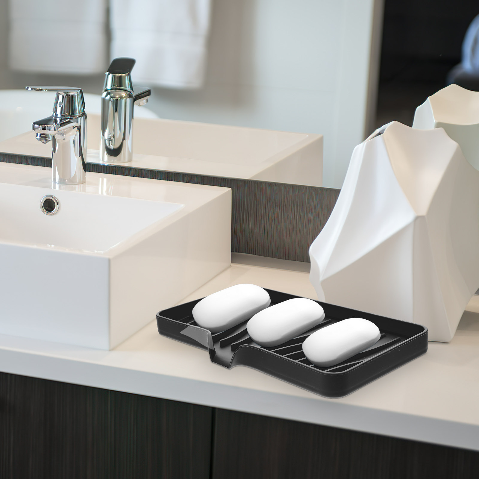 Soap Dish Draining - 3 قطع من حاملات الصابون السيليكونية