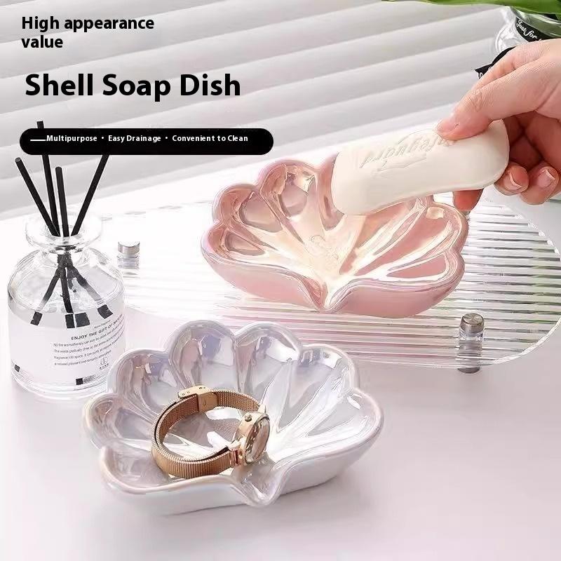 Soap Dish Draining - 1/2 قطعة حامل صابون على شكل