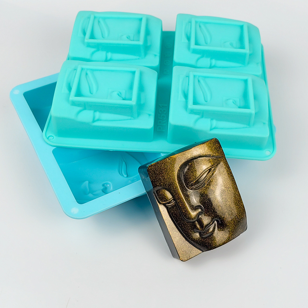 Soap Making Items - سيليكون بوذا صورة قالب الصابون ،