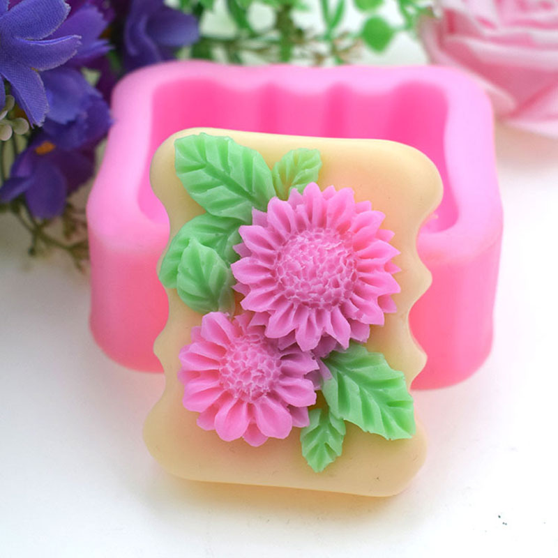 ثلاثية الأبعاد زهرة مربعة سيلي - مراجعة Soap Making Homemade وسعره