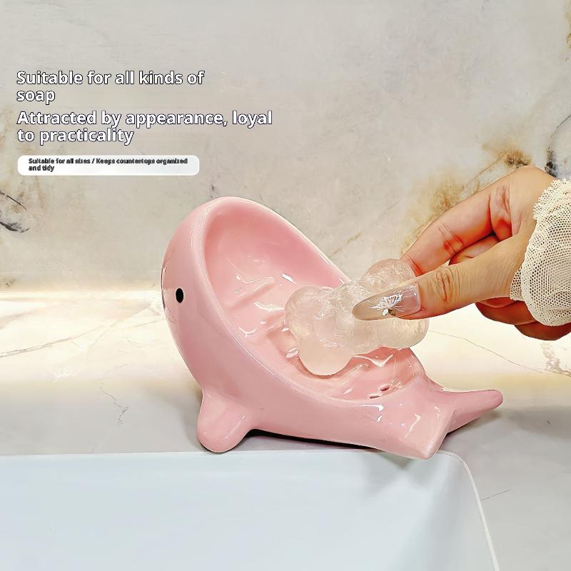 طبق صابون على شكل حوت مبتكر لل - مراجعة Soap Dish Draining وسعره