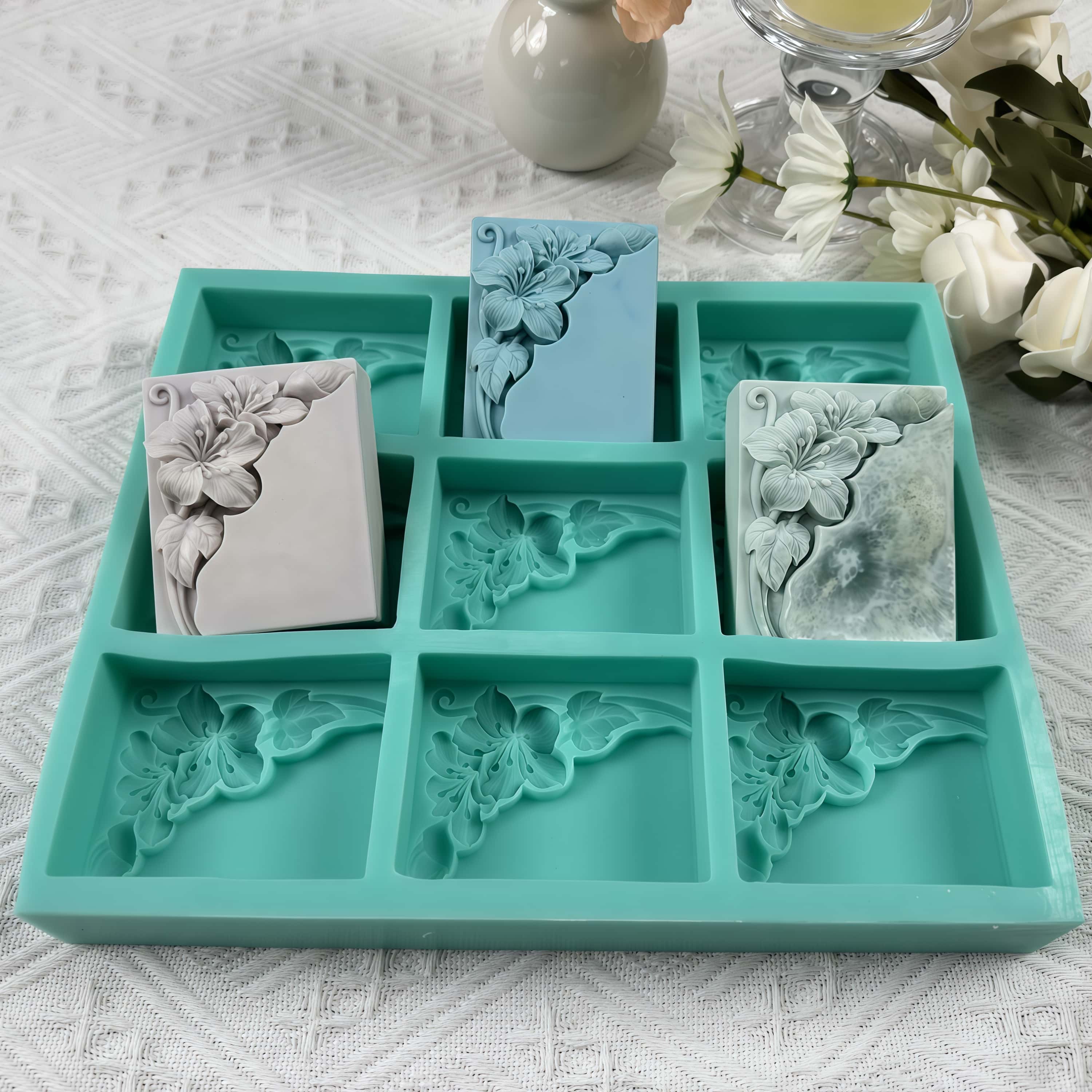 9 تجاويف قالب صابون زهرة التنغ - مراجعة Soap Making Items وسعره