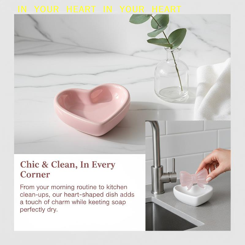 صحن صابون على شكل قلب من السير - مراجعة Soap Dish Draining وسعره