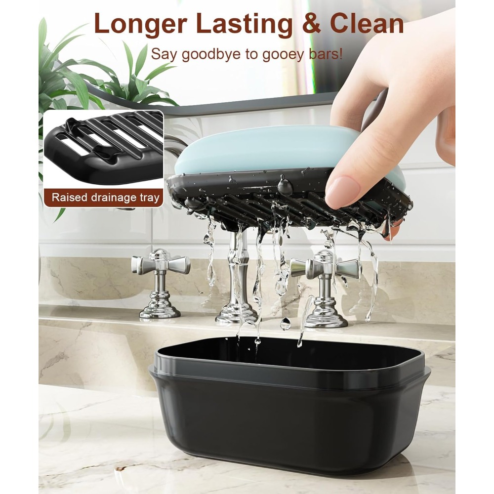 حاوية صابون مانعة للتسرب مع غط - مراجعة Soap Dish Draining وسعره